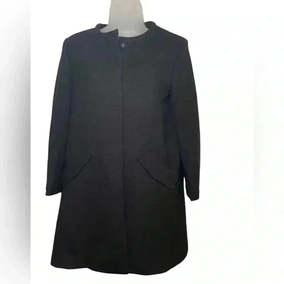 FRNCH Paris Black Long Blazer Jacket Size Small - Picture 2 of 7